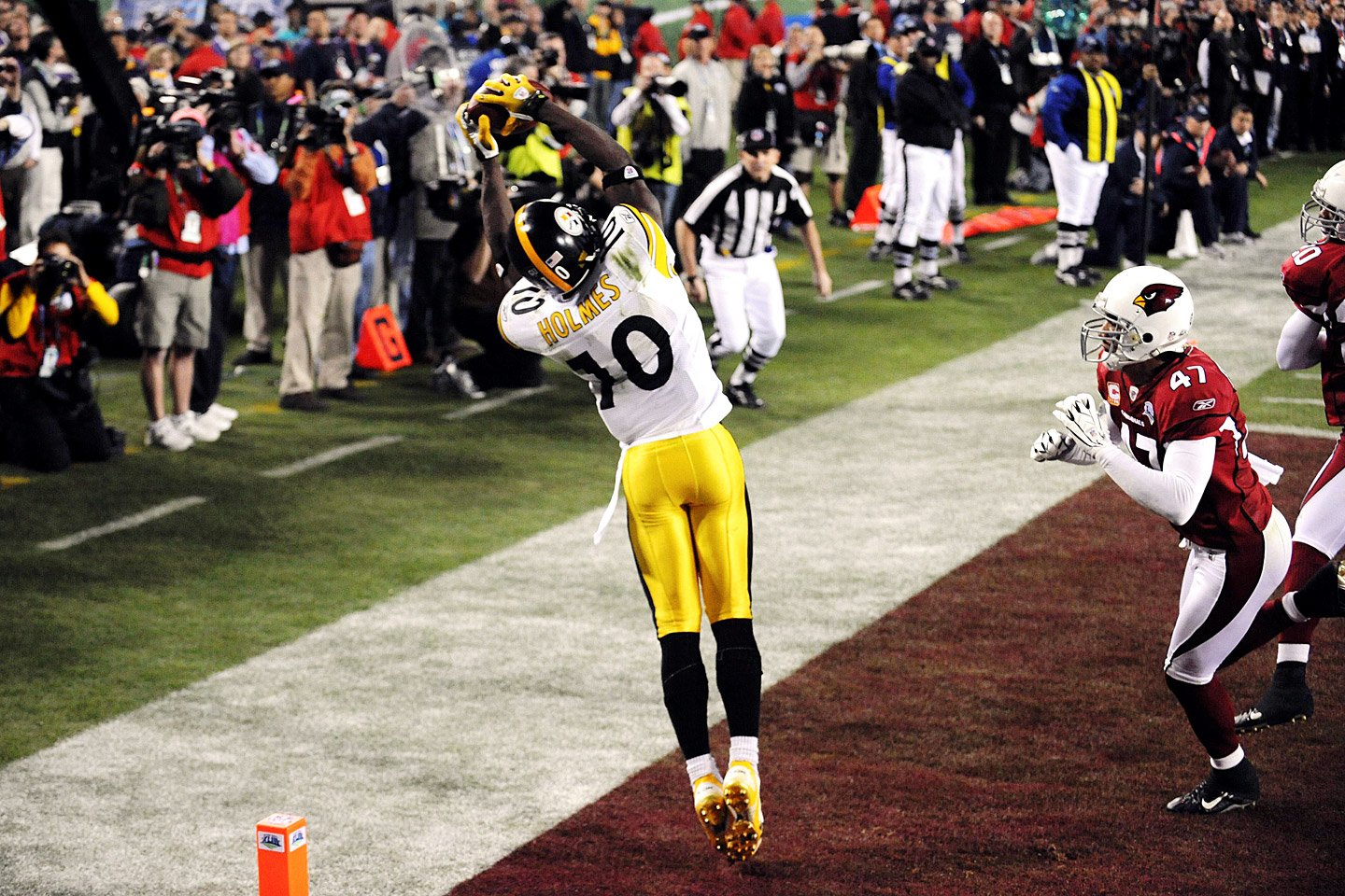 Pittsburgh Steelers NFL Super Bowl Santonio Holmes