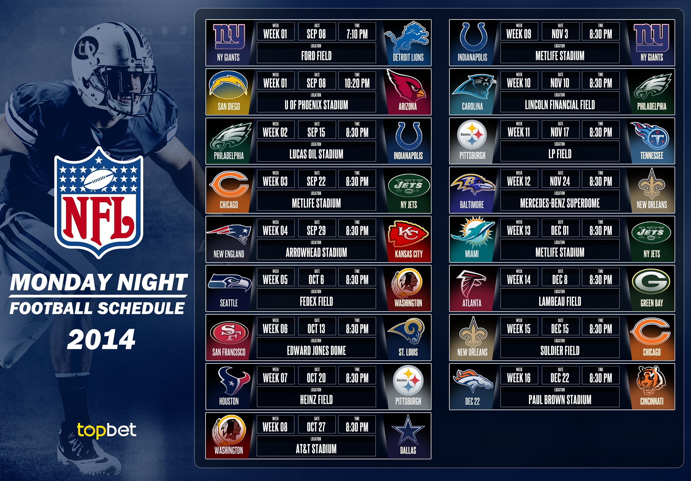 Nfl Monday Night Football Schedule 2024 Rahel Leonora