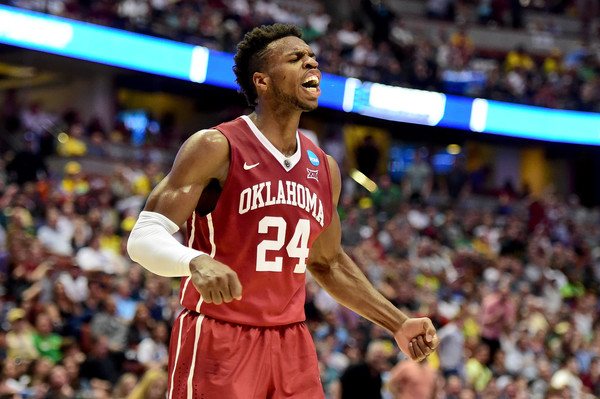 Buddy Hield shows some emotion during the West Regional final against the Oregon Ducks