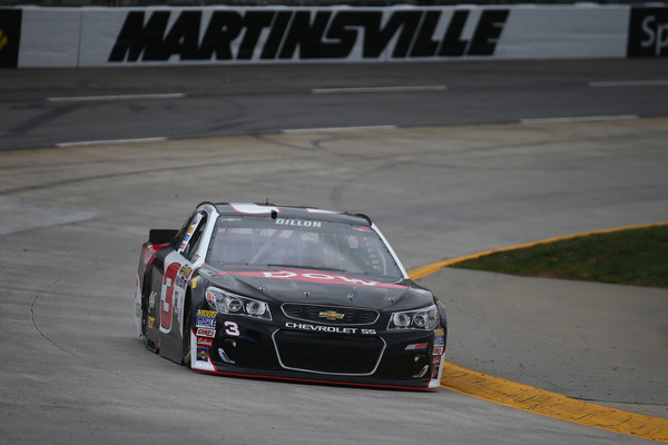 Austin Dillon practices at the Martinsville Speedway
