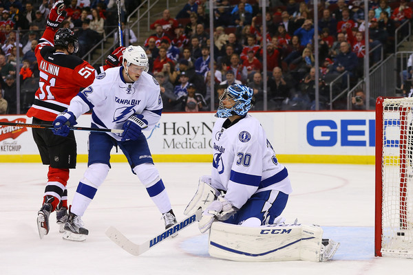 Ben Bishop on the ice