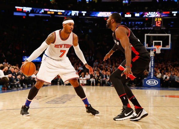 Carmelo Anthony in a 1-on-1 situation