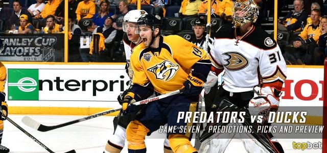 Nashville Predators vs. Anaheim Ducks Predictions, Picks and Preview – 2016 Stanley Cup Playoffs – Western Conference First Round Game Seven – April 27, 2016