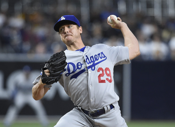 Scott Kazmir pitches against the San Diego Padres