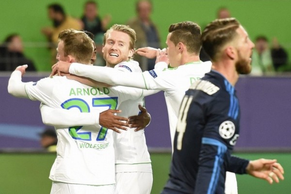 Wolfsburg team celebrating