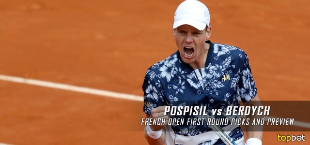 Vasek Pospisil vs. Tomas Berdych Prediction and Preview – 2016 French Open First Round