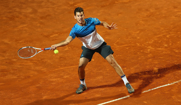 Dominic Thiem in action at Rome