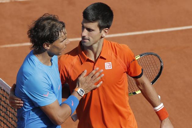 Novak Djokovic and Rafael Nadal show some sportsmanship