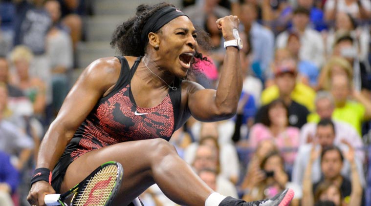 Serena Williams showing some emotion