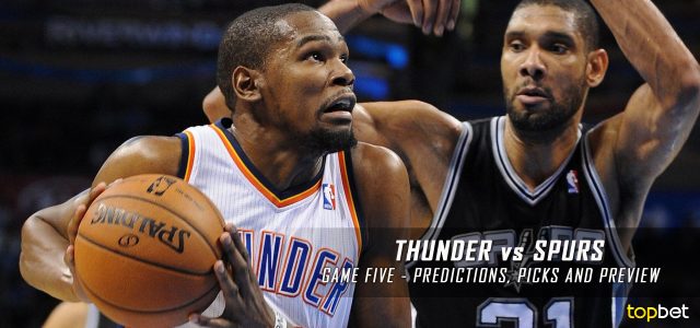 Oklahoma City Thunder vs. San Antonio Spurs Predictions, Picks and Preview – 2016 NBA Playoffs – Western Conference Semifinals Game Five – May 10, 2016