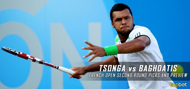 Jo-Wilfried Tsonga vs. Marcos Baghdatis Predictions, Odds, Picks and Tennis Betting Preview – 2016 French Open Second Round