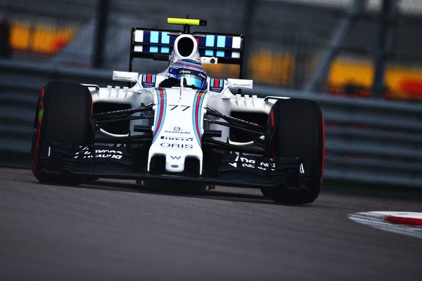 Valtteri Bottas drives during practice at the Russian GP
