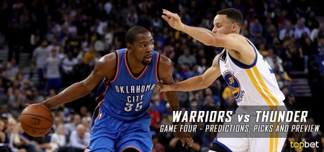 Golden State Warriors vs. Oklahoma City Thunder Predictions, Picks and Preview – 2016 NBA Playoffs – Western Conference Finals Game Four – May 24, 2016
