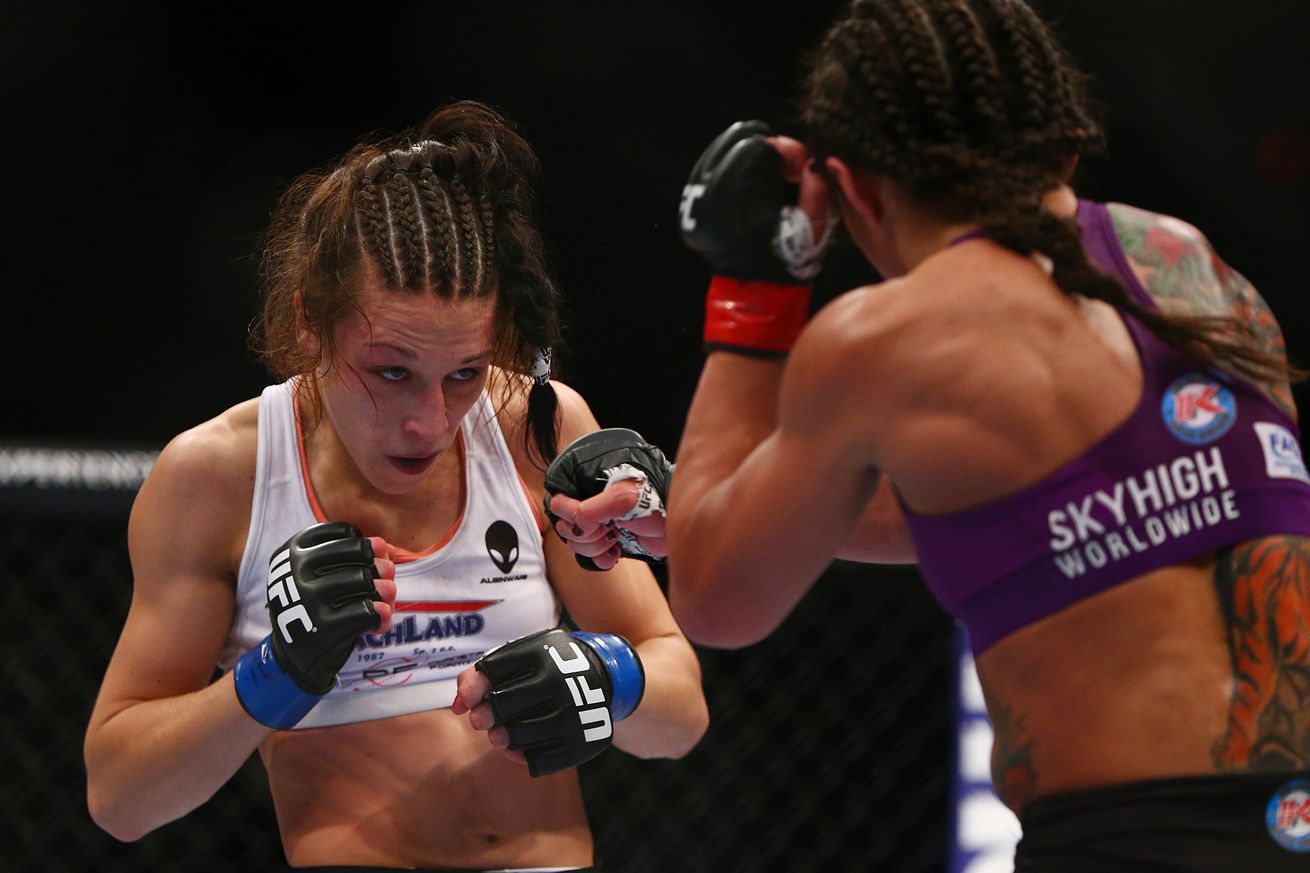 Joanna Jedrzejczyk and Claudia Gadelha face off 