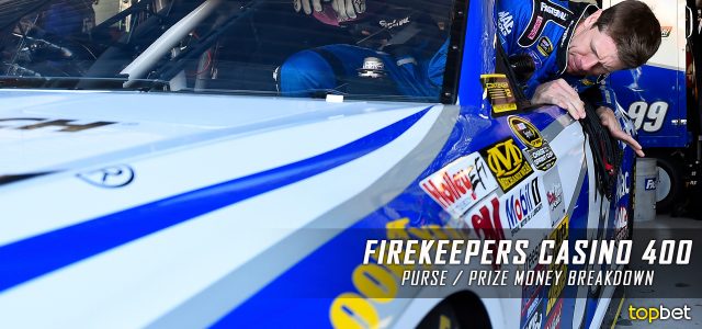 2016 NASCAR FireKeepers Casino 400 Purse and Prize Money Breakdown