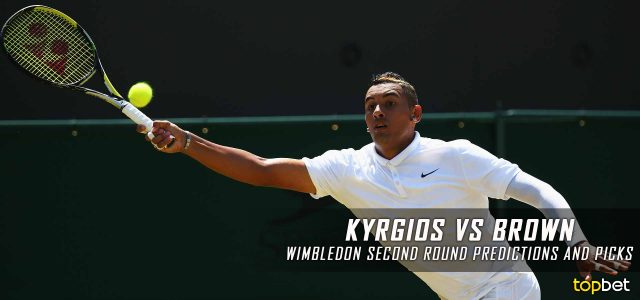 Nick Kyrgios vs. Dustin Brown Predictions, Odds, Picks and Tennis Betting Preview – 2016 Wimbledon Second Round