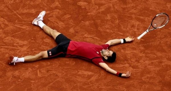 Novak Djokovic 2016 French Open celebration