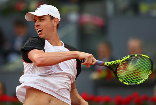 Sam Querrey in action at the Madrid Open