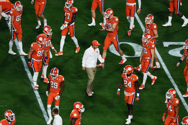 Dabo Swinney on the field