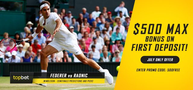 Roger Federer vs. Milos Raonic Predictions, Odds, Picks and Tennis Betting Preview – 2016 Wimbledon Semifinals