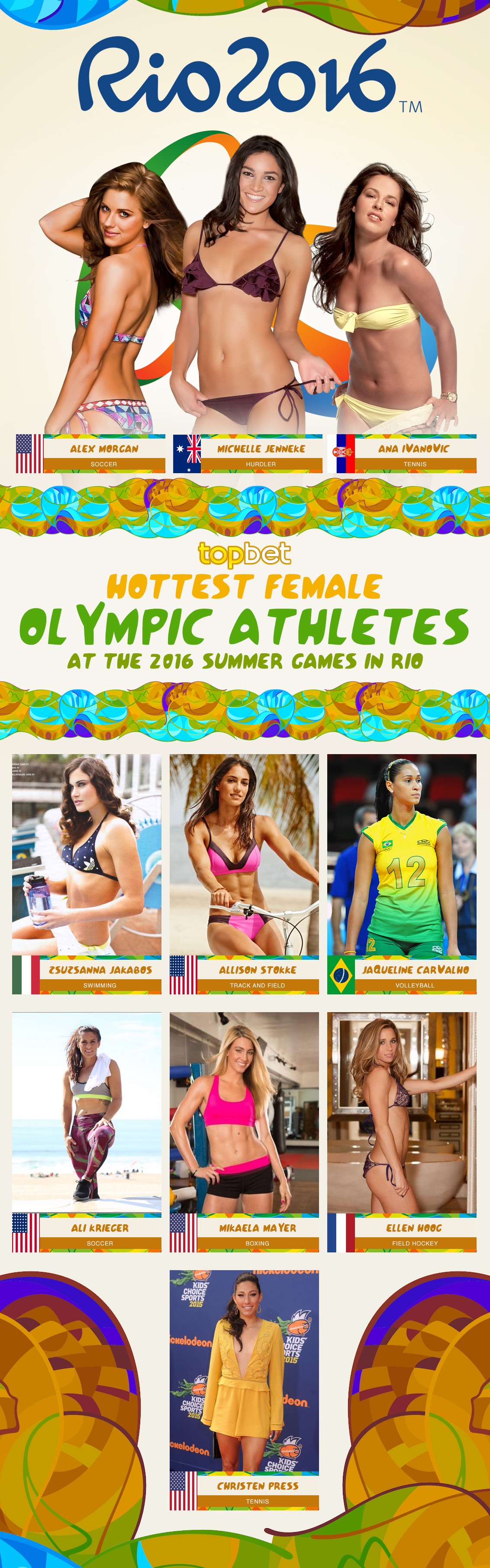 Hottest Female Olympic Athletes and Olympians - Summer 2016