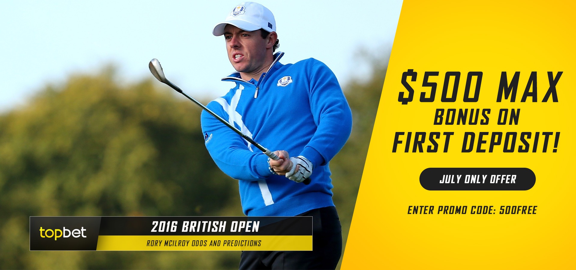 Odds Rory McIlroy Will Win The 2016 British Open