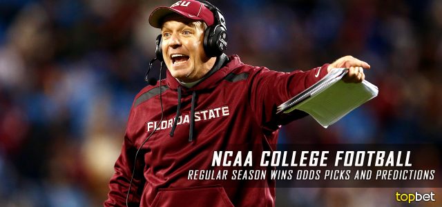 2016-17 NCAA College Football Regular Season Wins Odds, Over/Under, Predictions and Picks