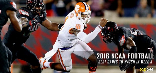 Best College Football Games to Watch in Week 5 of the 2016 NCAA Season