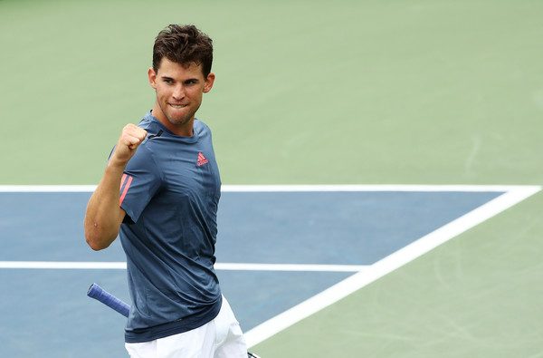 Dominic Thiem enjoying his match