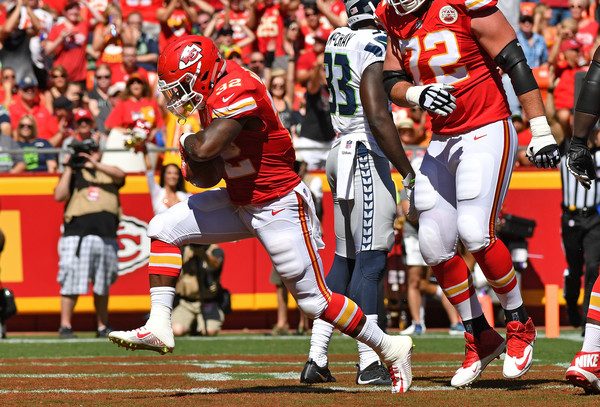 Spencer Ware rushing in for the score