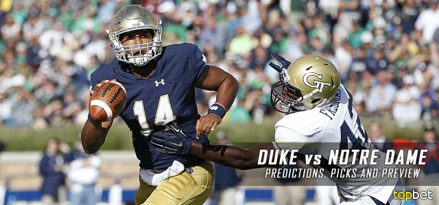 Duke Blue Devils vs. Notre Dame Fighting Irish Predictions, Picks, Odds, and NCAA Football Week Four Betting Preview – September 24, 2016