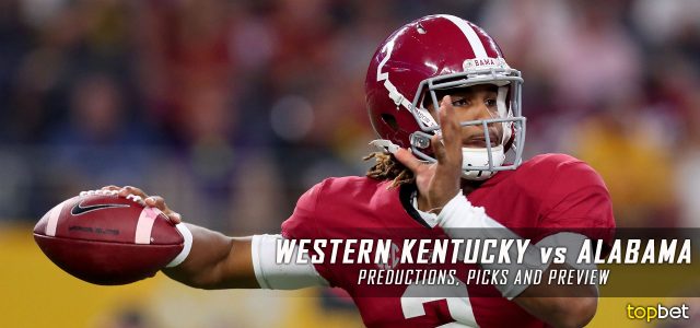 Western Kentucky Hilltoppers vs. Alabama Crimson Tide Predictions, Picks, Odds, and NCAA Football Week Two Betting Preview – September 10, 2016