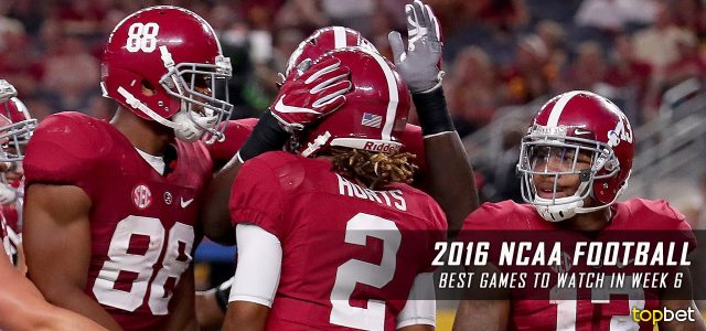 Best College Football Games to Watch in Week 6 of the 2016 NCAA Season