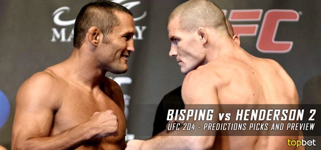 UFC 204: Bisping vs. Henderson 2 Predictions, Picks and Betting Preview – October 8, 2016