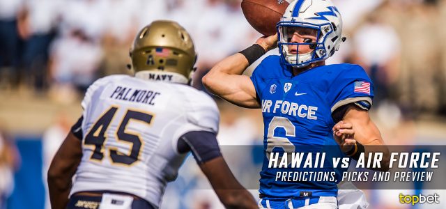 Hawaii Rainbow Warriors vs. Air Force Falcons Predictions, Picks, Odds, and NCAA Football Week Eight Betting Preview – October 22, 2016