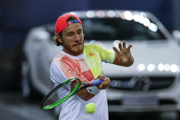 Lucas Pouille in action