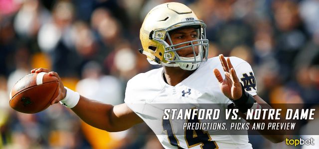 Stanford Cardinal vs. Notre Dame Fighting Irish Predictions, Picks, Odds, and NCAA Football Week Seven Betting Preview – October 15, 2016