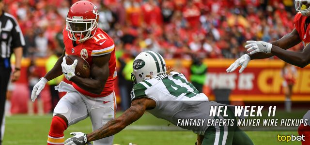 Fantasy Football Expert Guide Pick Ups for Week 11 of the 2016-17 NFL Season