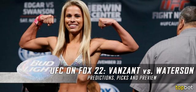UFC on Fox 22: VanZant vs. Waterson Predictions, Picks and MMA Betting Preview – December 17, 2016