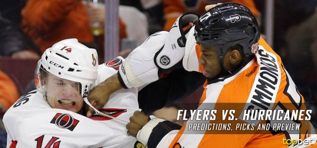 Philadelphia Flyers vs. Carolina Hurricanes Predictions, Picks and NHL Preview – January 31, 2017
