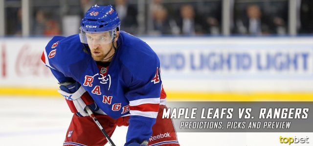 Toronto Maple Leafs vs. New York Rangers Predictions, Picks and NHL Preview – January 13, 2017