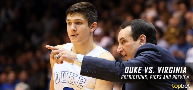 Duke Blue Devils vs. Virginia Cavaliers Predictions, Picks, Odds and NCAA Basketball Betting Preview – February 15, 2017