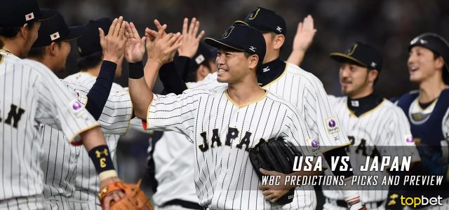 2017 World Baseball Classic Semifinal – USA vs. Japan Predictions, Picks, Odds and Betting Preview