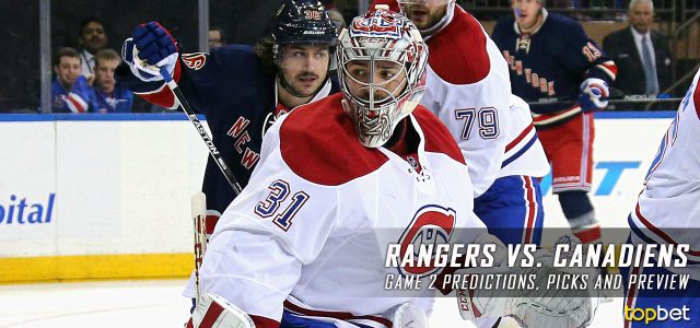 New York Rangers vs. Montreal Canadiens Predictions, Picks and Preview – 2017 Stanley Cup Playoffs – Eastern Conference First Round Game Two – April 14, 2017