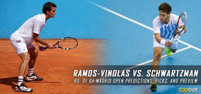 Albert Ramos-Vinolas vs. Diego Schwartzman Predictions, Odds, Picks and Tennis Betting Preview – 2017 Mutua Madrid Open First Round