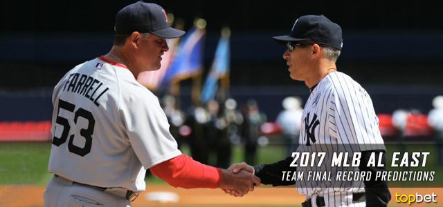 2017 AL East Team Final Record Predictions