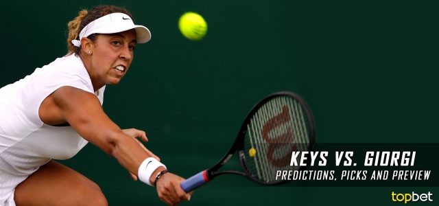 Madison Keys vs. Camila Giorgi Predictions, Odds, Picks, and Tennis Betting Preview – 2017 Wimbledon Second Round