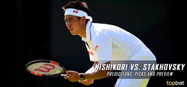 Kei Nishikori vs. Sergiy Stakhovsky Predictions, Odds, Picks, and Tennis Betting Preview – 2017 Wimbledon Second Round