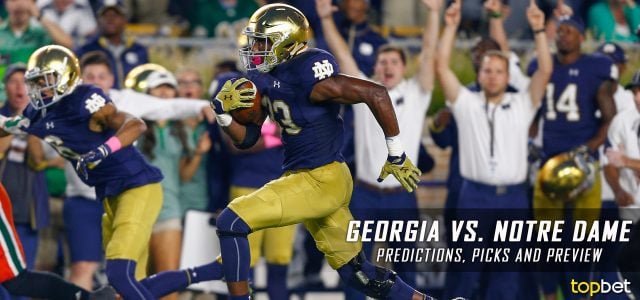 Georgia Bulldogs vs. Notre Dame Fighting Irish Predictions, Picks, Odds, and NCAA Football Week Two Betting Preview – September 9, 2017