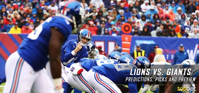 Detroit Lions vs. New York Giants Predictions, Odds, Picks and NFL Week 2 Betting Preview – September 18, 2017